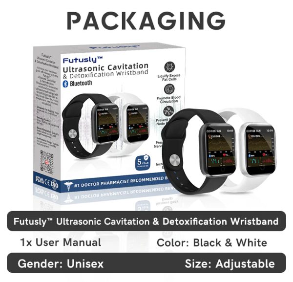 Futusly™ Ultrasonic Cavitation & Detoxification Wristband (Recommended by Plastic Surgeons)