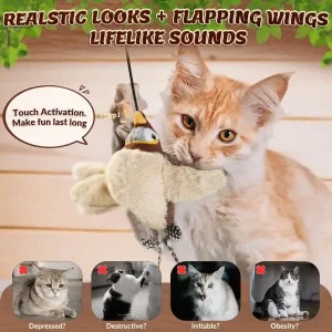 Interactive Chirping Bird Cat Toy 15 Interactive Chirping Bird Cat Toy