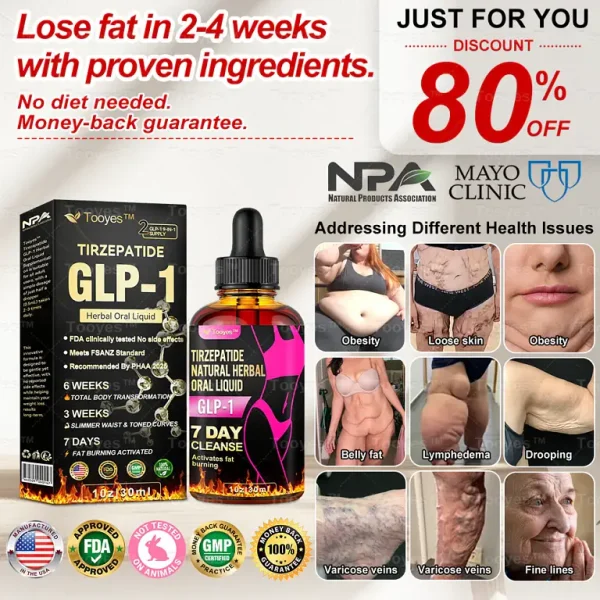 TOOYES TIRZEPATIDE GLP-1 Herbal Oral Liquid