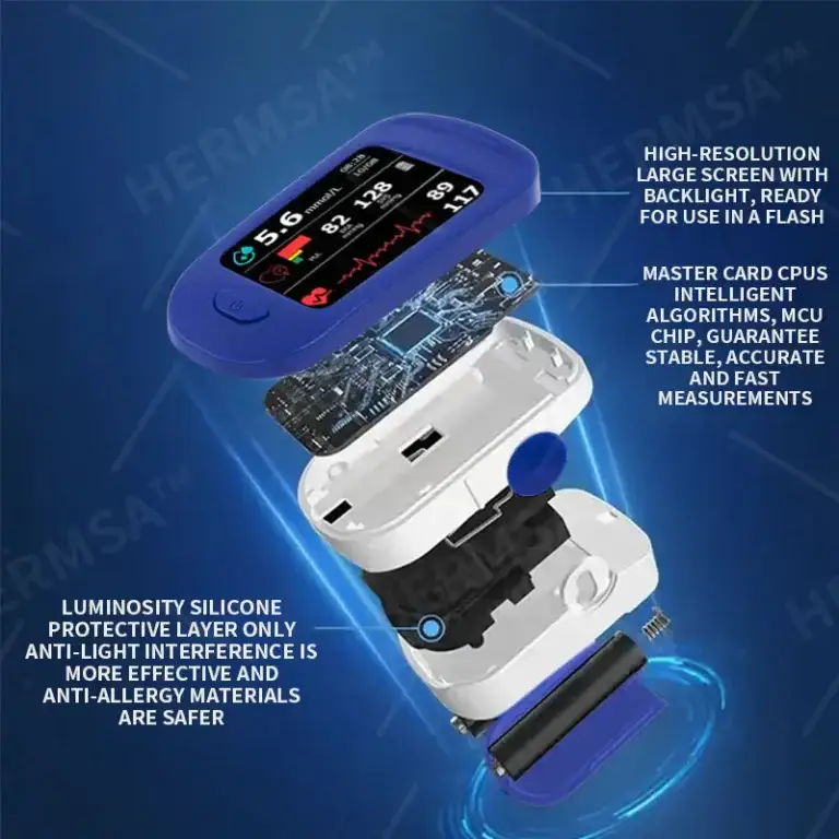 Hot Deal HERMSA™ High-Precision Multi-Purpose Non-Invasive Medical Device(For Blood Glucose, Blood Oxygen, and Blood Pressure Monitoring) 6 Hot Deal HERMSA™ High-Precision Multi-Purpose Non-Invasive Medical Device(For Blood Glucose, Blood Oxygen, and Blood Pressure Monitoring)