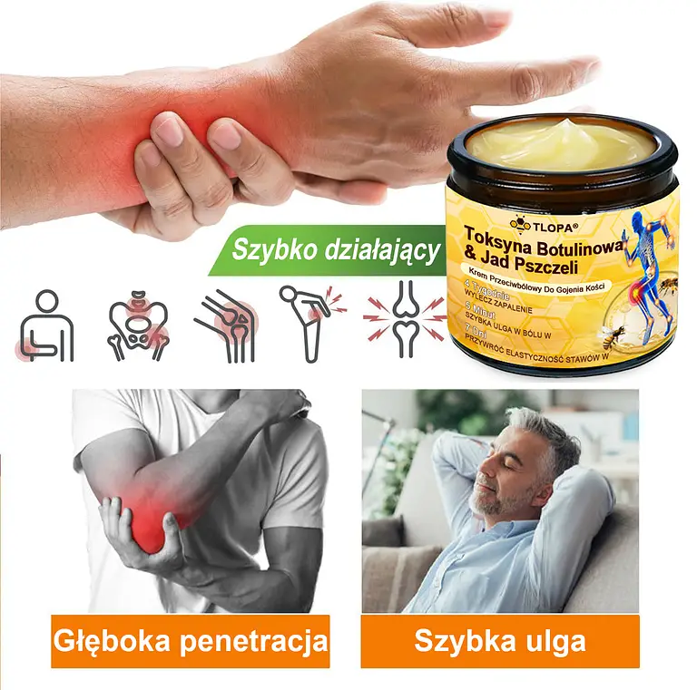 TLOPA® Botulinum Toxin and Bee Venom Pain Relief Balm and Bone Healing 1 TLOPA® Botulinum Toxin and Bee Venom Pain Relief Balm and Bone Healing