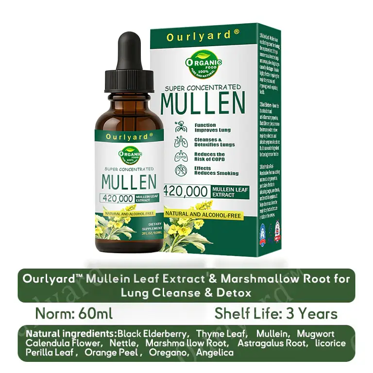 Ourlyard® Mullein Leaf Drops for Lungs 9 Ourlyard® Mullein Leaf Drops for Lungs