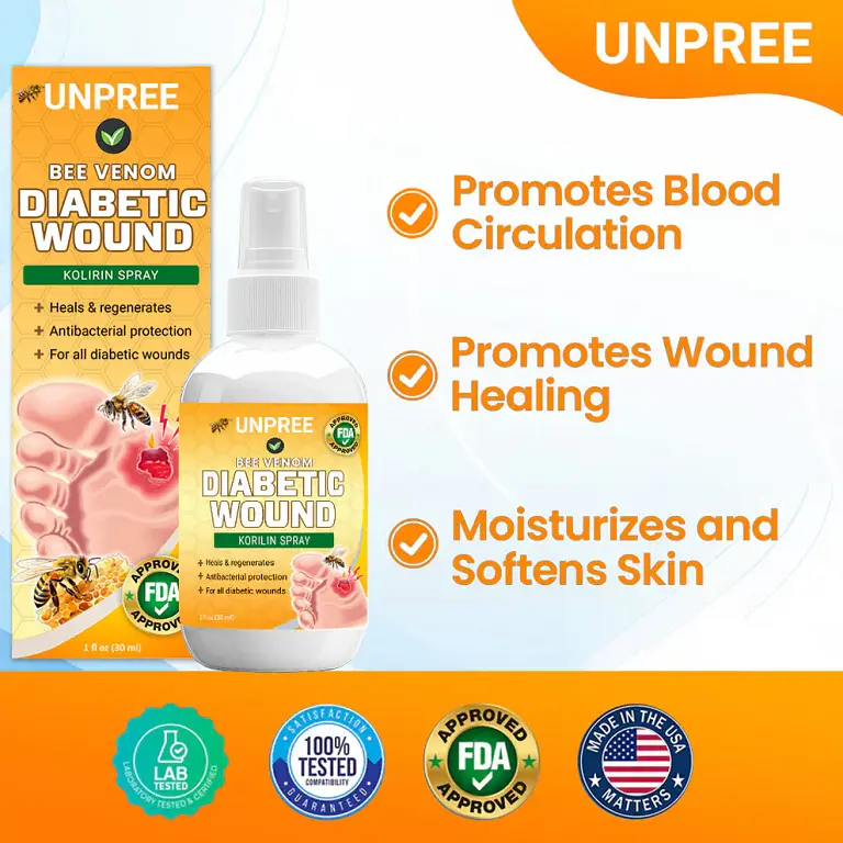 UNPREE™ Bee Venom Diabetic Wound Kolirin Spray 6 UNPREE™ Bee Venom Diabetic Wound Kolirin Spray