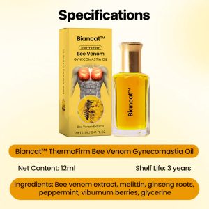 Biancat™ ThermoFirm Bee Venom Gynecomastia Oil 10 Biancat™ ThermoFirm Bee Venom Gynecomastia Oil