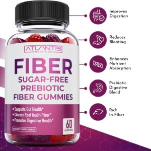 Atlantis Nutrition Sugar Free Fiber Gummies for Adults