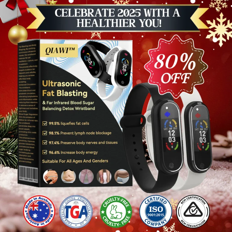 QIAWI™ Ultrasonic Fat Blasting & Far Infrared Blood Sugar Balancing Detox Wristband 1 QIAWI™ Ultrasonic Fat Blasting & Far Infrared Blood Sugar Balancing Detox Wristband