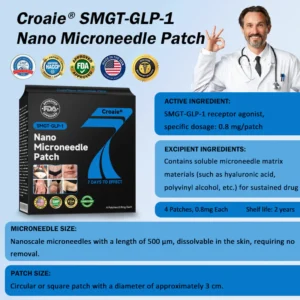 CROAIE Nano Microneedle Patch with SMGT-GLP-1 & Matrixyl 3000 – Slimming 16 CROAIE Nano Microneedle Patch with SMGT-GLP-1 & Matrixyl 3000 – Slimming